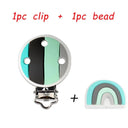 Kovict Silicone Beads Pacifier Clips Cartoon Animals Set