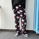 Hello Kitty Cartoon Flannel Pajamas - Cozy Autumn Winter Wear