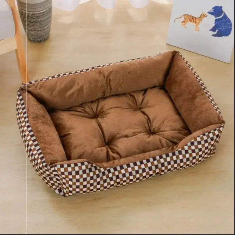 Plush Pet Kennel Bed Cozy Calming Cushion For Dogs And Cats