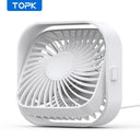 TOPK USB Portable Mini Fan 3 Speed 360°Rotatable Desk Fan