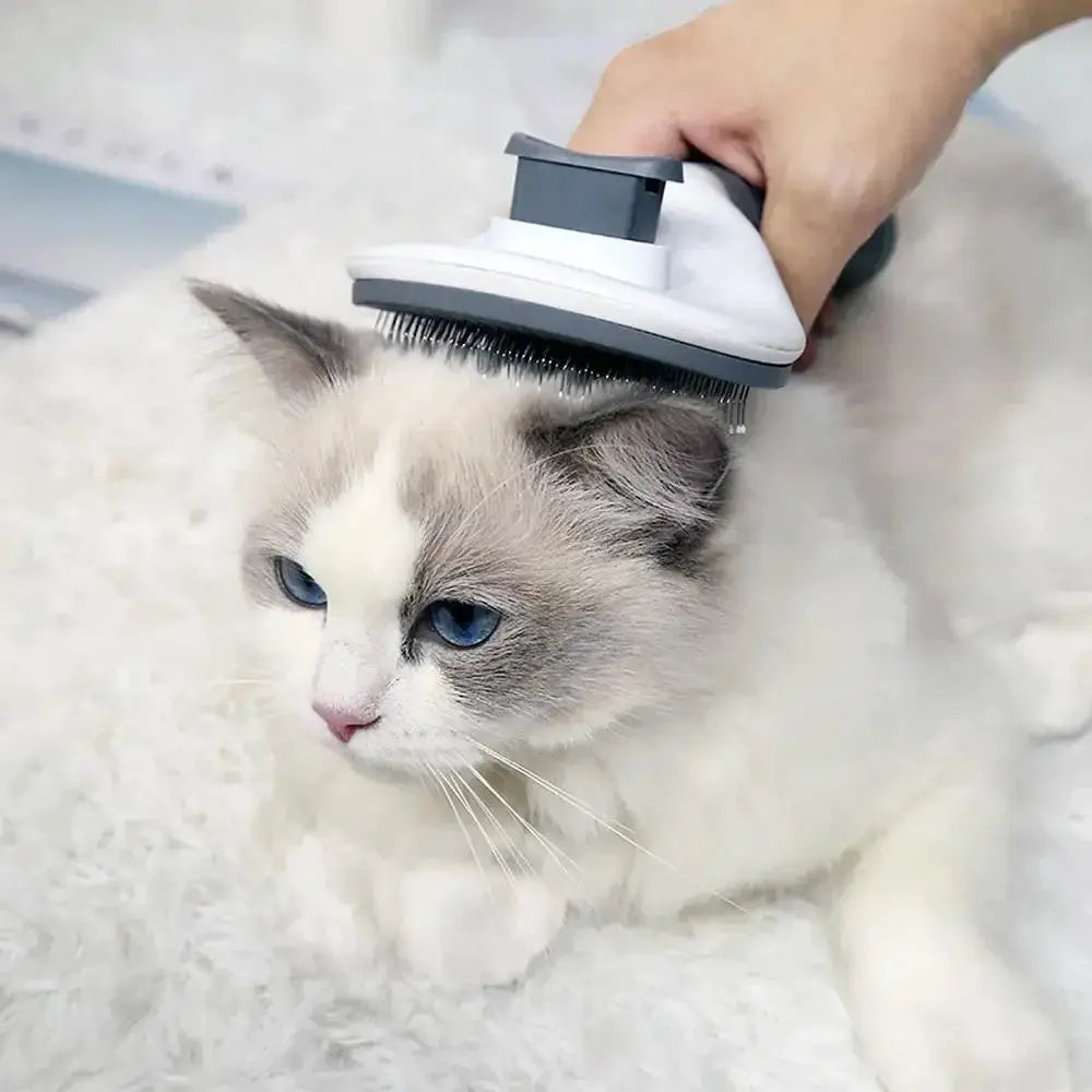 Automatic Pet Hair Removal Comb With Stainless Steel Needle