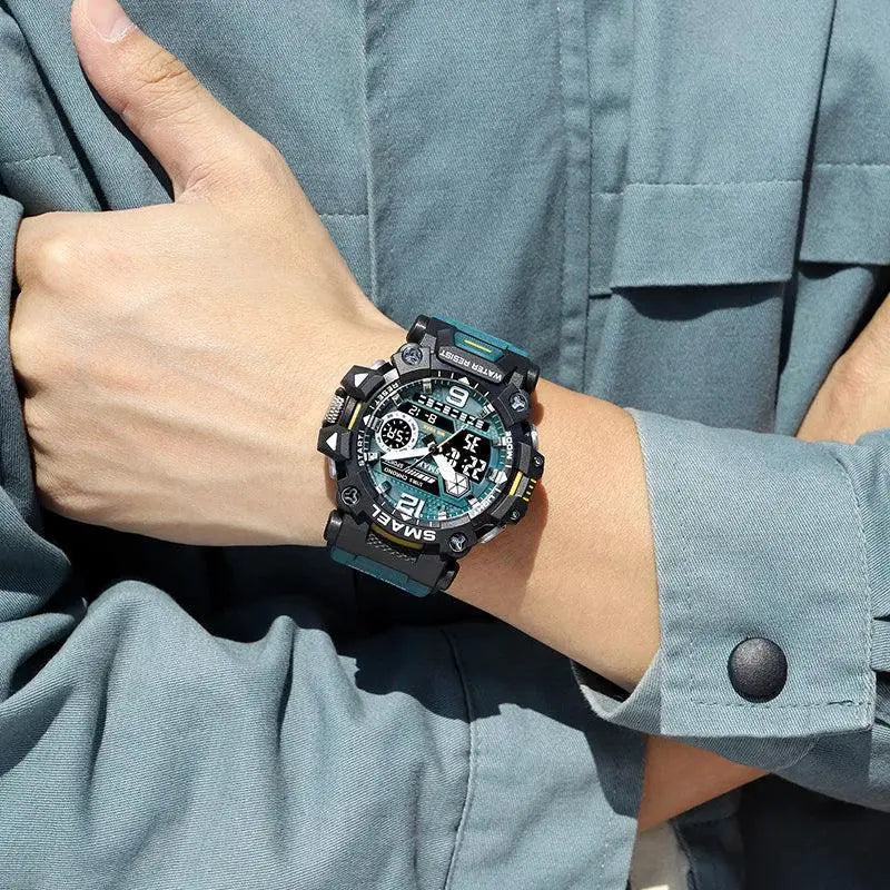 SMAEL Mens Tactical LED Chronograph Watch Outdoor Gear