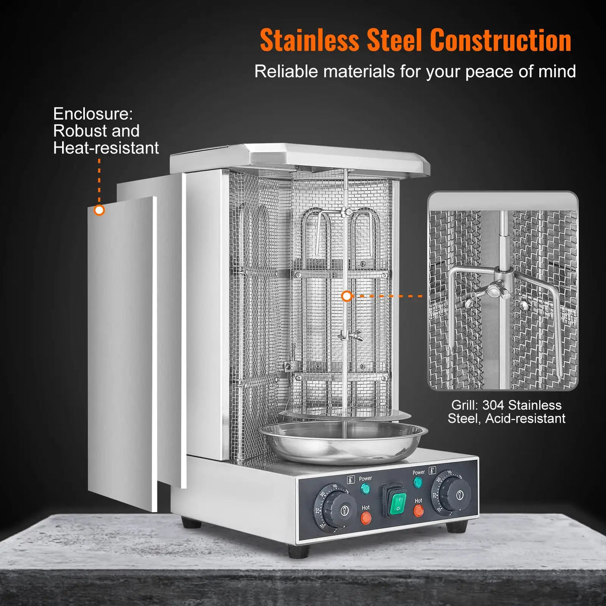 SucceBuy Shawarma Grill Machine Chicken Shawarma Cooker Machine — product view 2