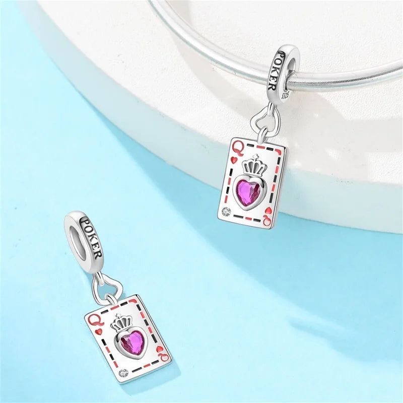 Sterling Silver Poker Card Pendant