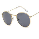 Vintage Metal Round Frame Sunglasses for Women Classic Style