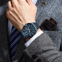 POEDAGAR Men Quartz Watch Steel