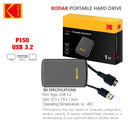Kodak P150 Portable 1TB Hard Drive