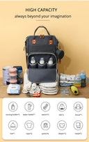 USB Mummy Bag Diaper Bag Backpack Waterproof Large Capacity