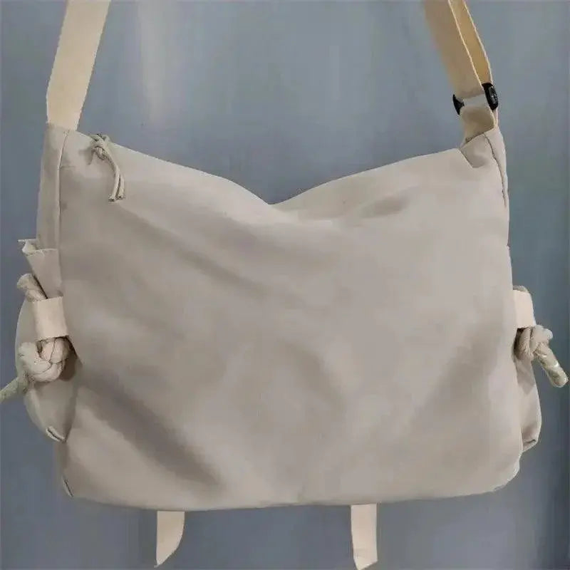 Stylish Nylon Messenger Bag for Teens and Students Carryall