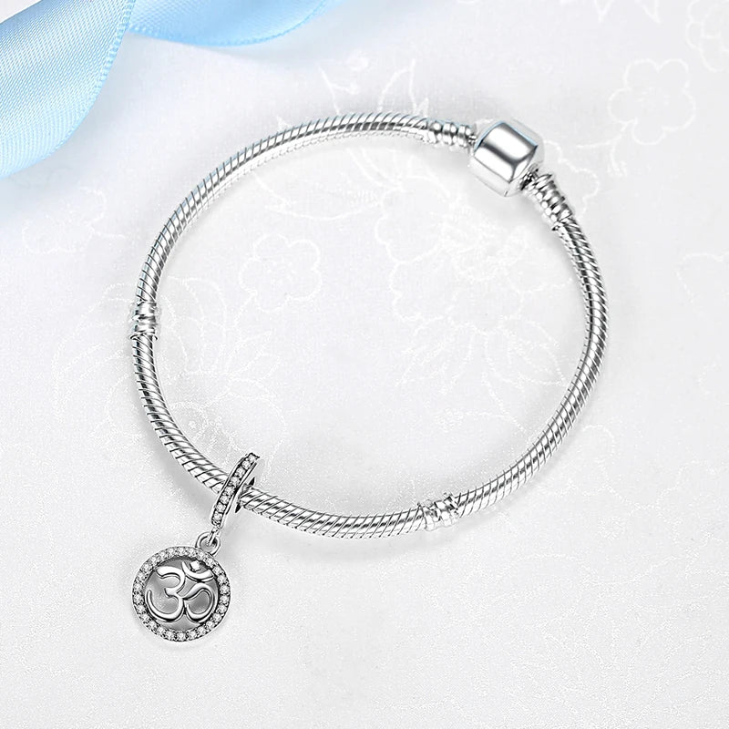 Sterling Silver Charm Om Symbol