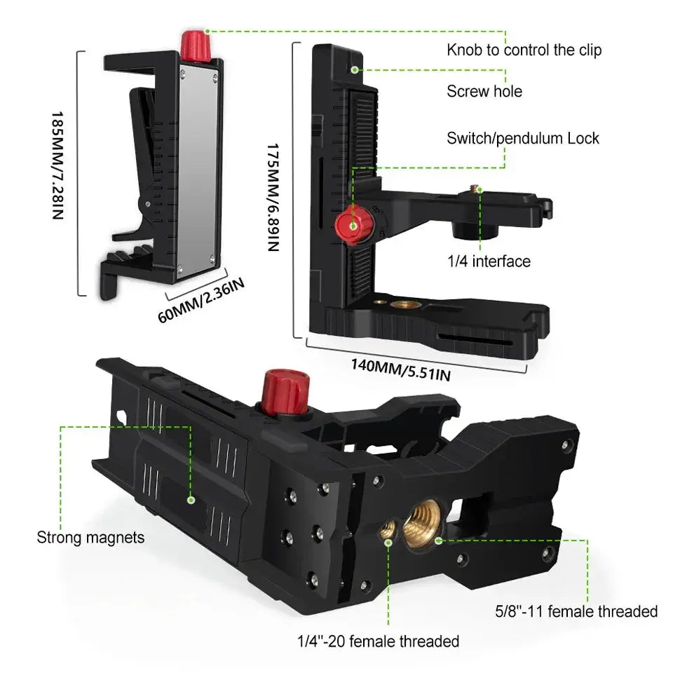 Adjustable Magnetic Laser Level Bracket For Construction