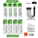 AA AAA Rechargeable Batteries - 3000Mah Capacity
