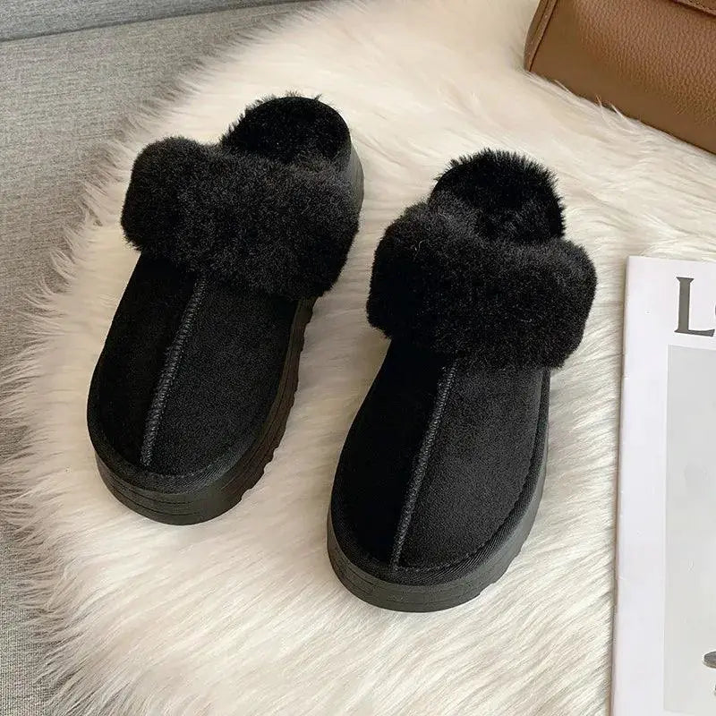 Winter Plush Fur Slides Luxury Designer Slip On Sandals