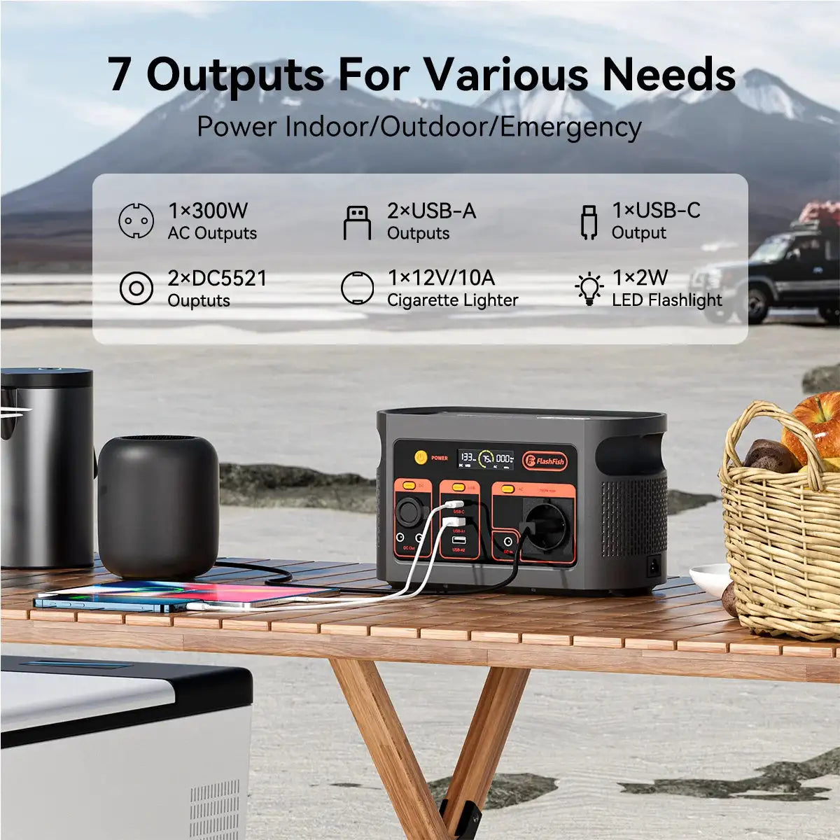 Lithium Iron Phosphate Battery Power Station for Outdoor Trips — product view 6