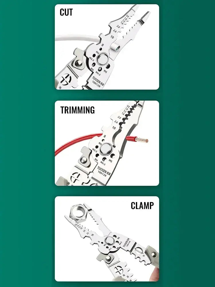 Crimper Cable Cutter Adjustable Automatic Wire Stripper Tool - OurLum.com