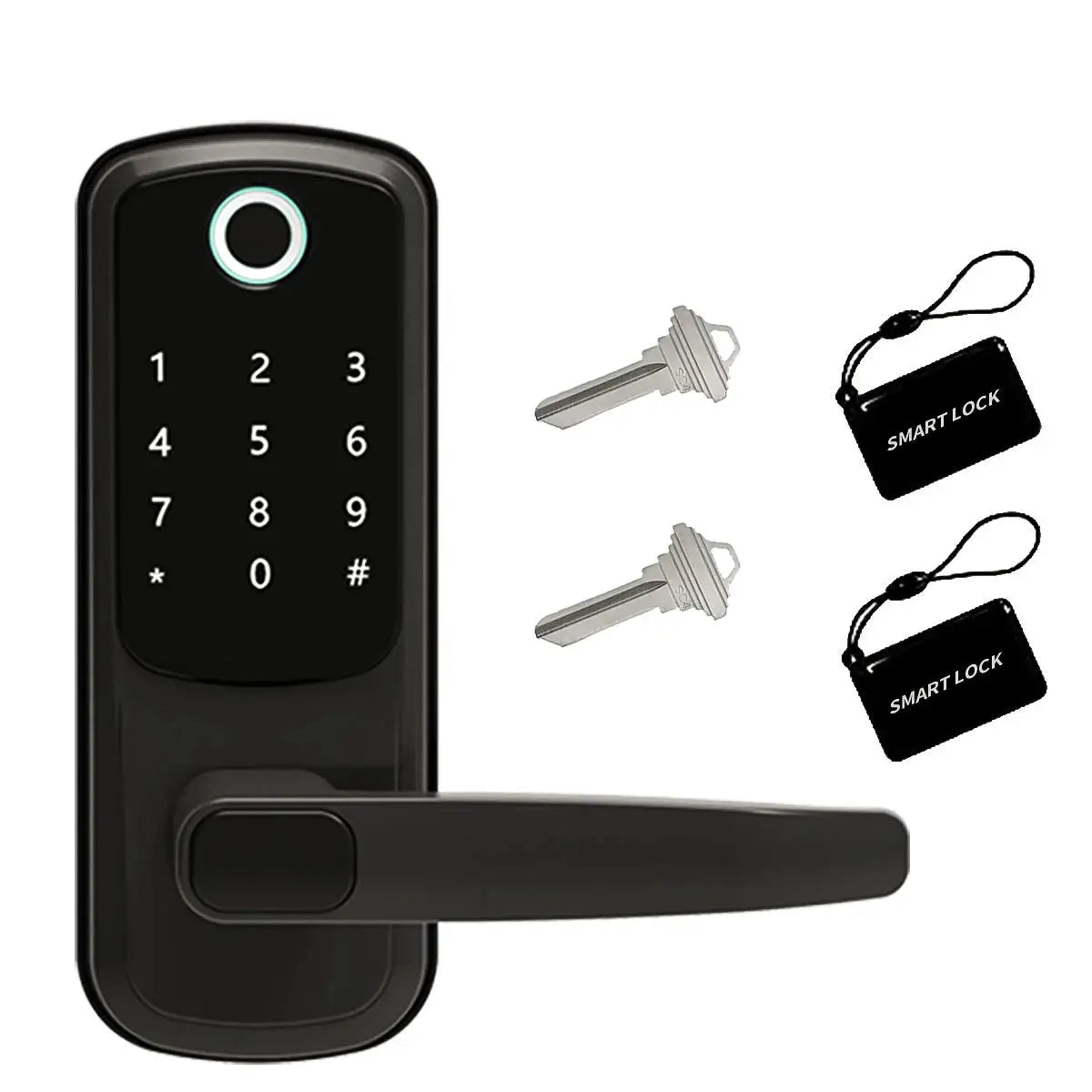 Wifi Smart Door Lock With APP/ Biometric Fingerprint / Password /Smart Card /Key Unlock/ USB Emergency Charger Electronic Lock