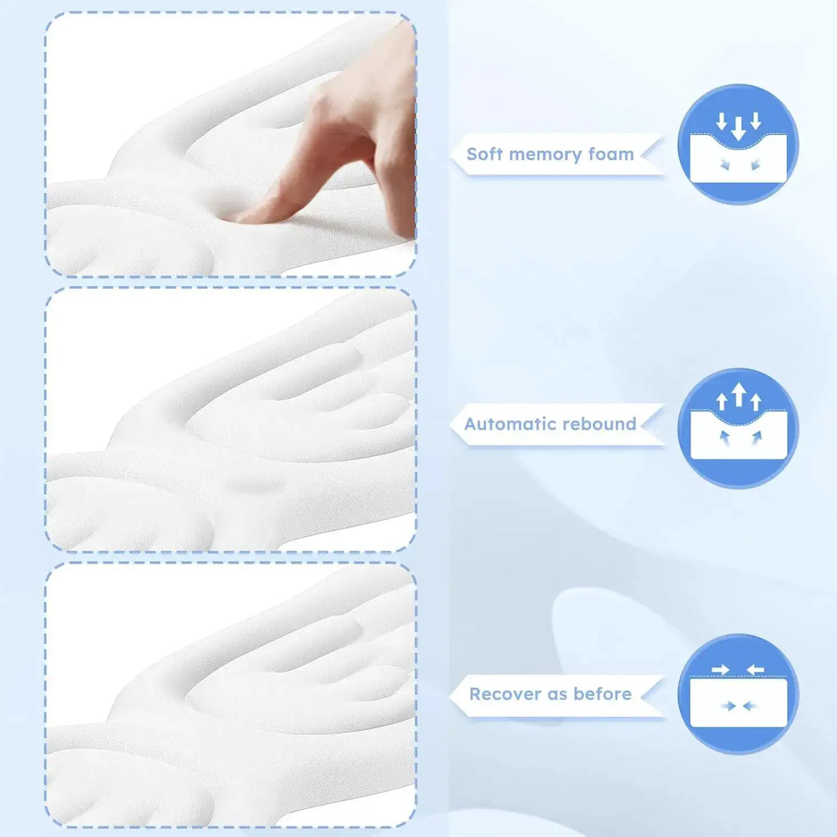 Mechanical Keyboard Mouse Wrist Rest Angel Wing Memory Foam Mouse Cushion Support Pad Wrist Support For Office Computer Laptops