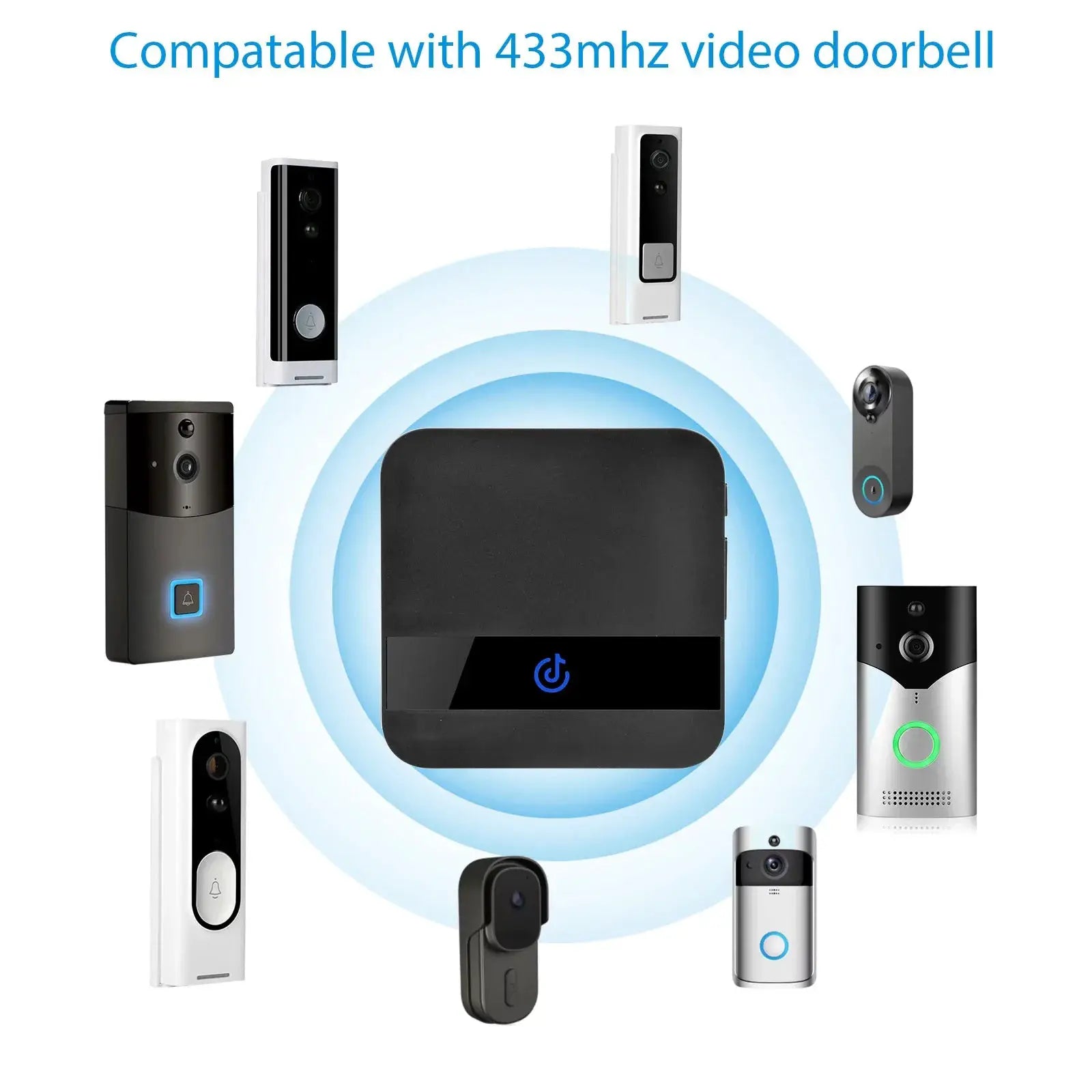 AC 110-220V RF 433Mhz Smart Indoor Doorbell Wireless WiFi Door Bell Ring for Video Doorphone by stepyours.com