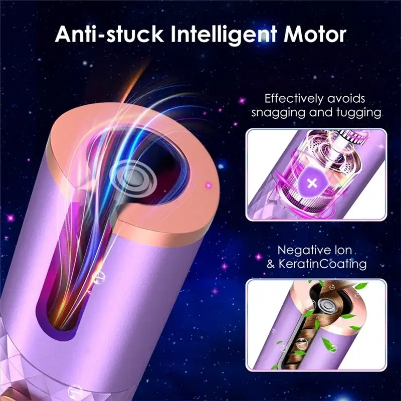 USB Automatic Curling Iron Cordless Hair Curler Device - OurLum.com