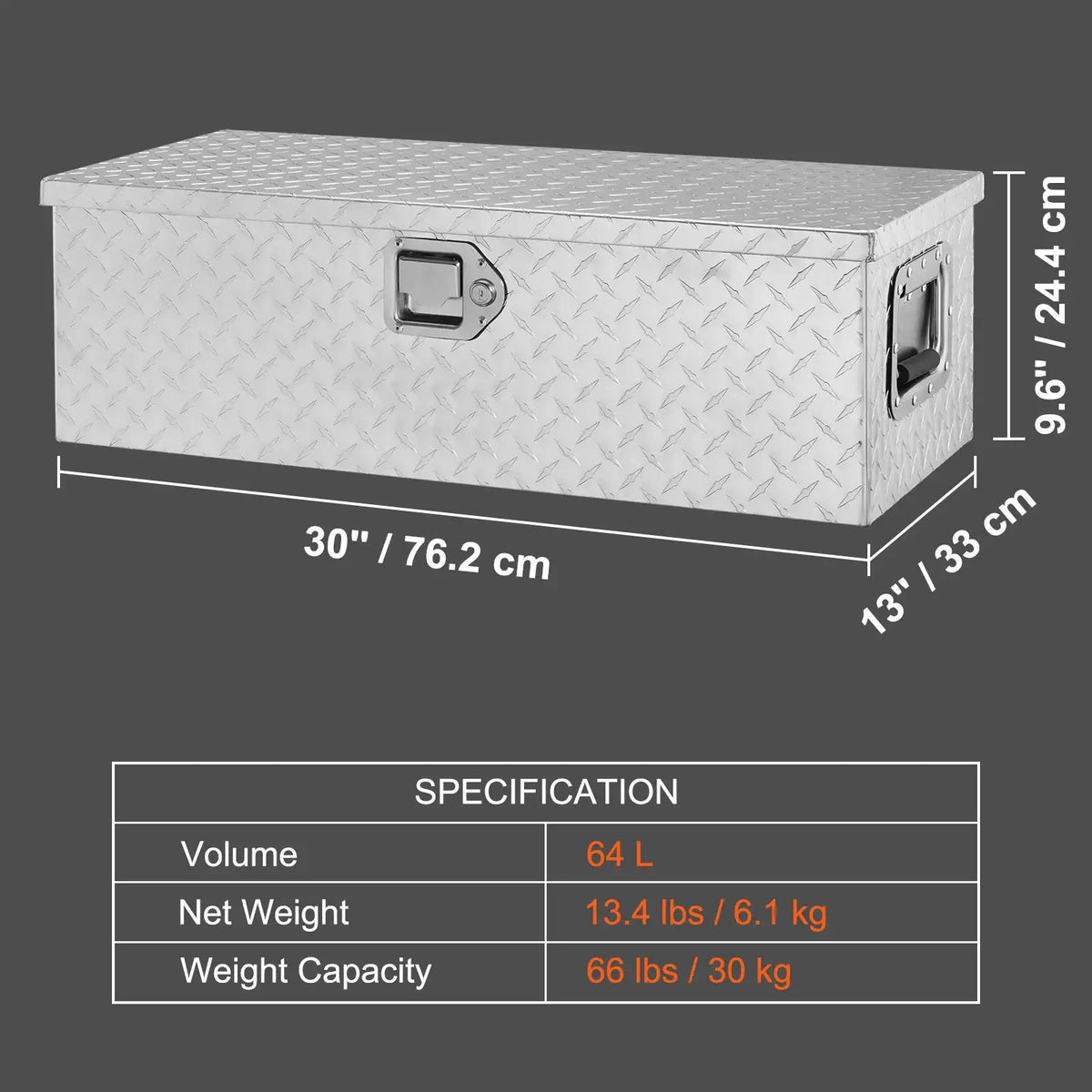 Premium Diamond Plate Tool Box — product view 7