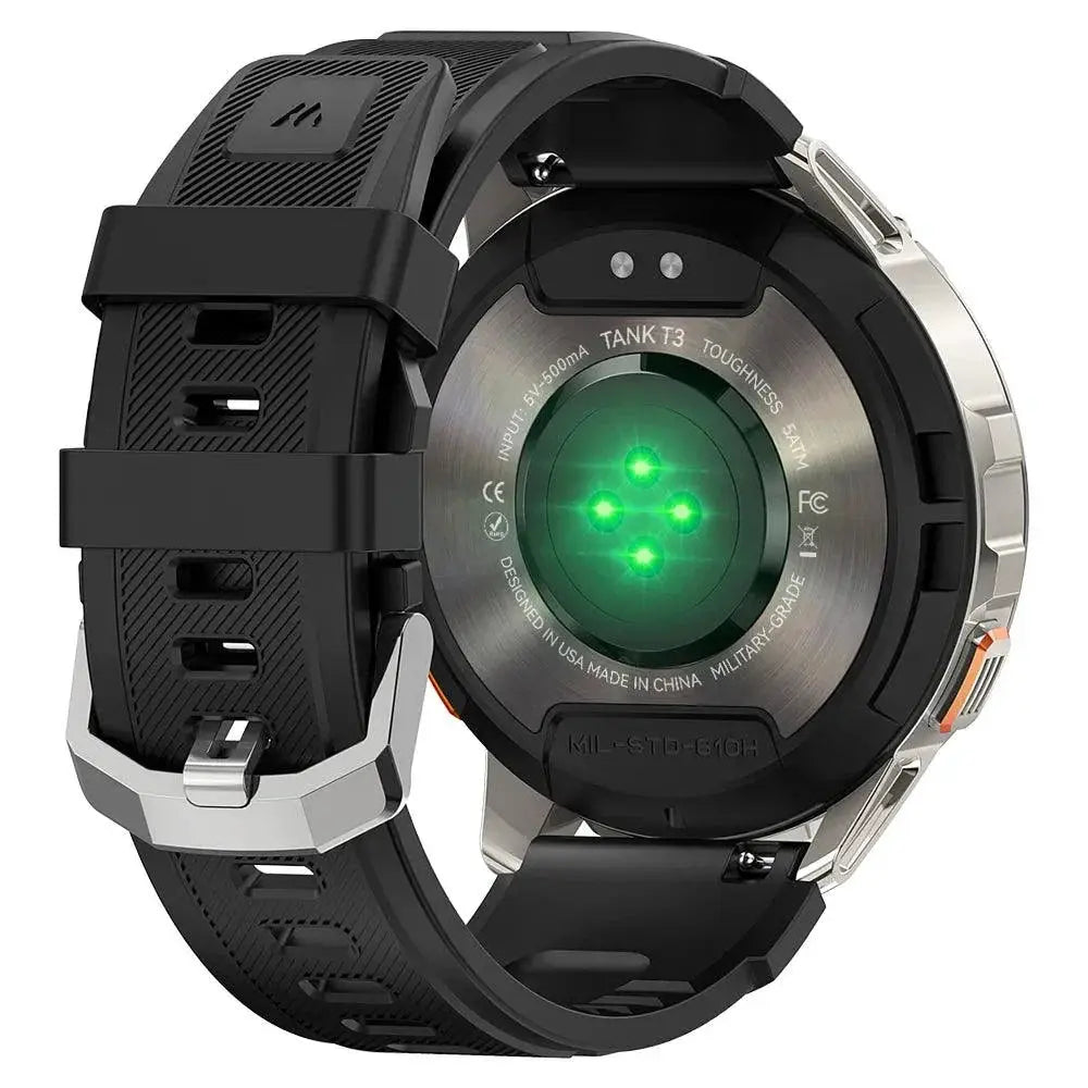 Rugged Military Grade Fitness Smartwatch Tank T3 Model