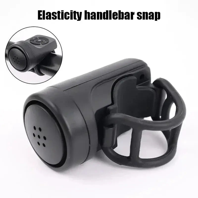 USB Rechargeable Electric Bike Horn With Anti Theft Alarm