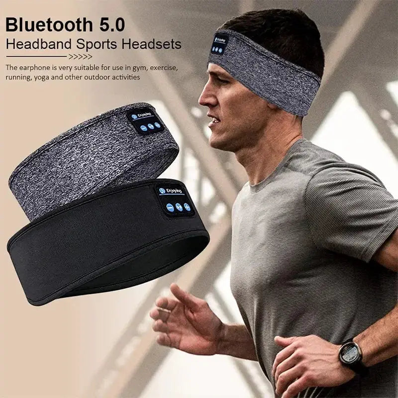 Wireless Bluetooth Headset Elastic Sports Headband Earbuds