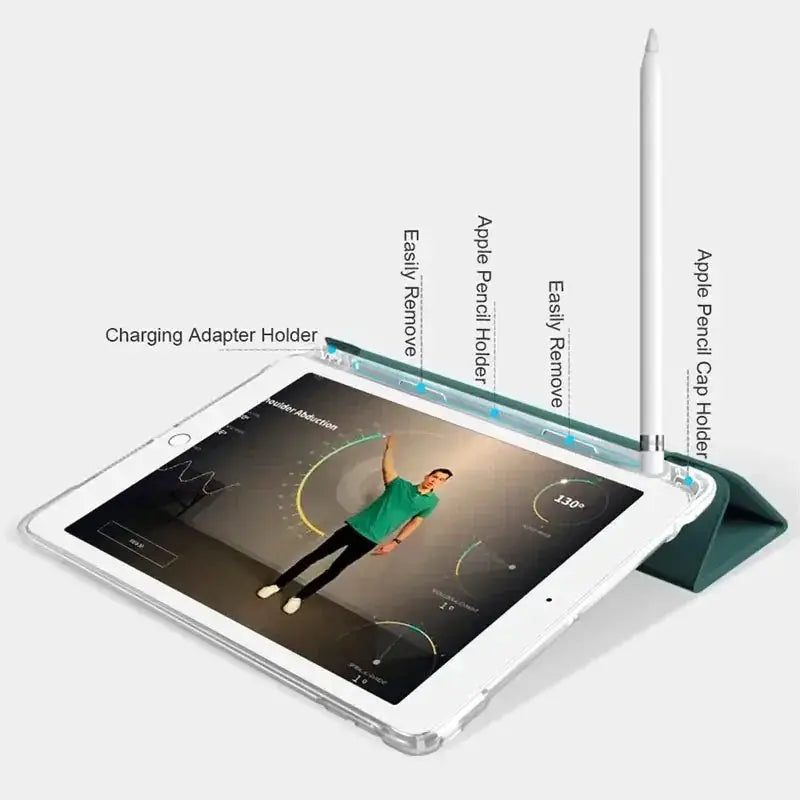 iPad 7th 8th 9th Generation 10.2 Case Smart Pencil Holder