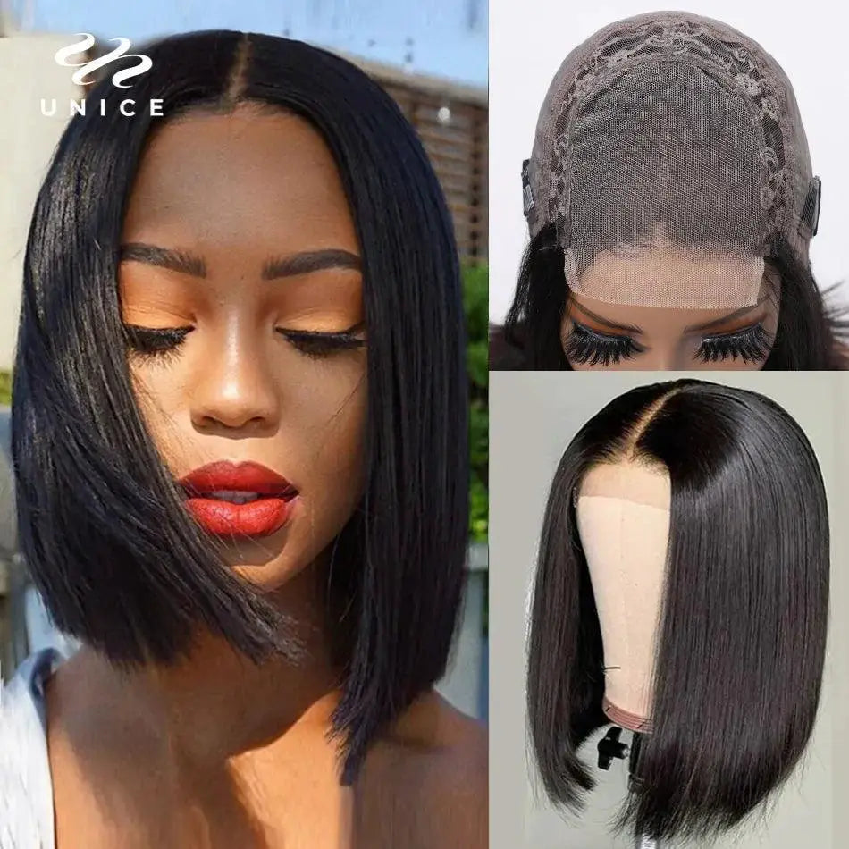 UNice Sleek Lace Front Bob Wig Effortless Glam Look