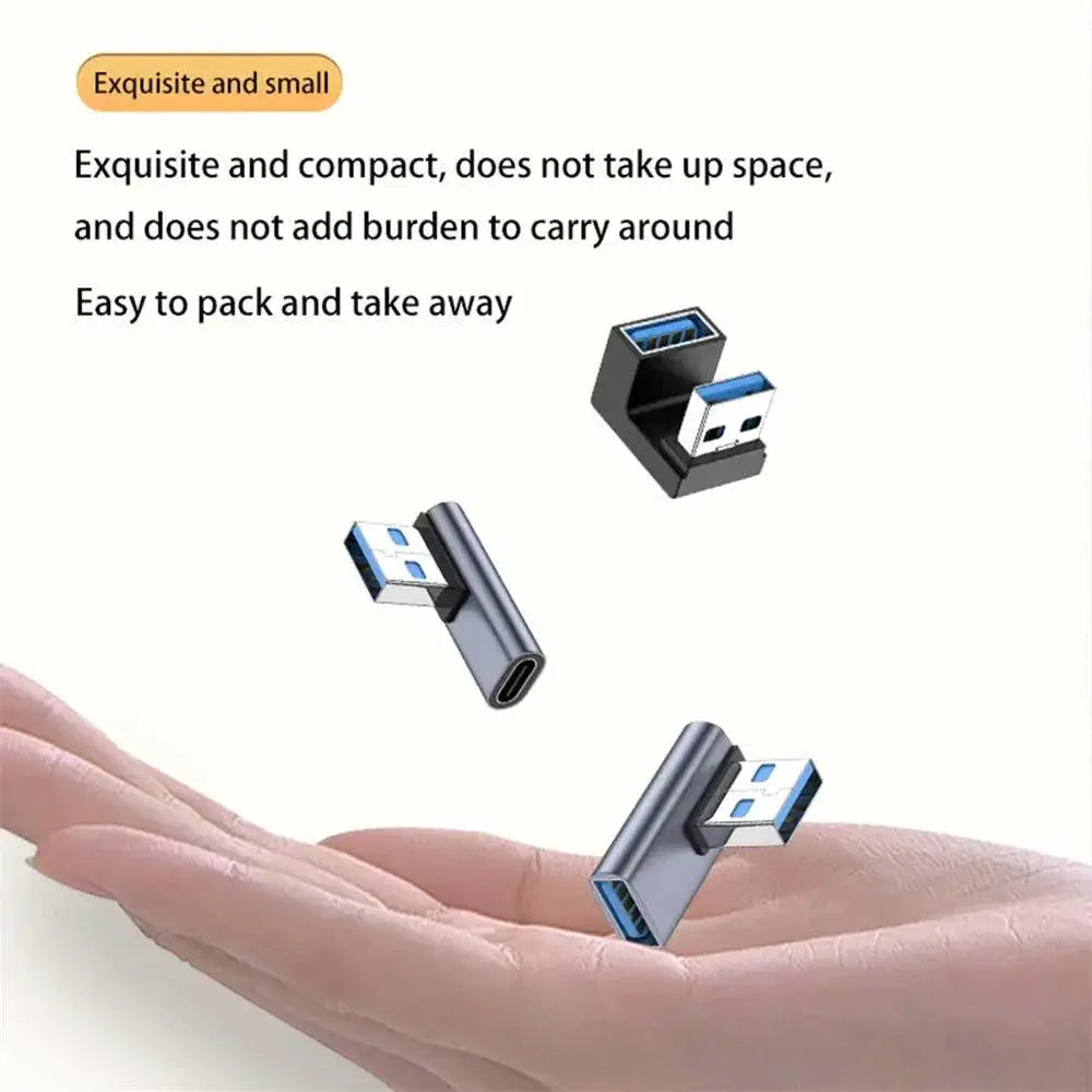 High Speed USB C Elbow Adapter For Fast Android Charging