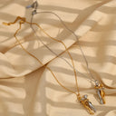 La. Muses Mixed Color Couple Hug Pendant Necklace for Women