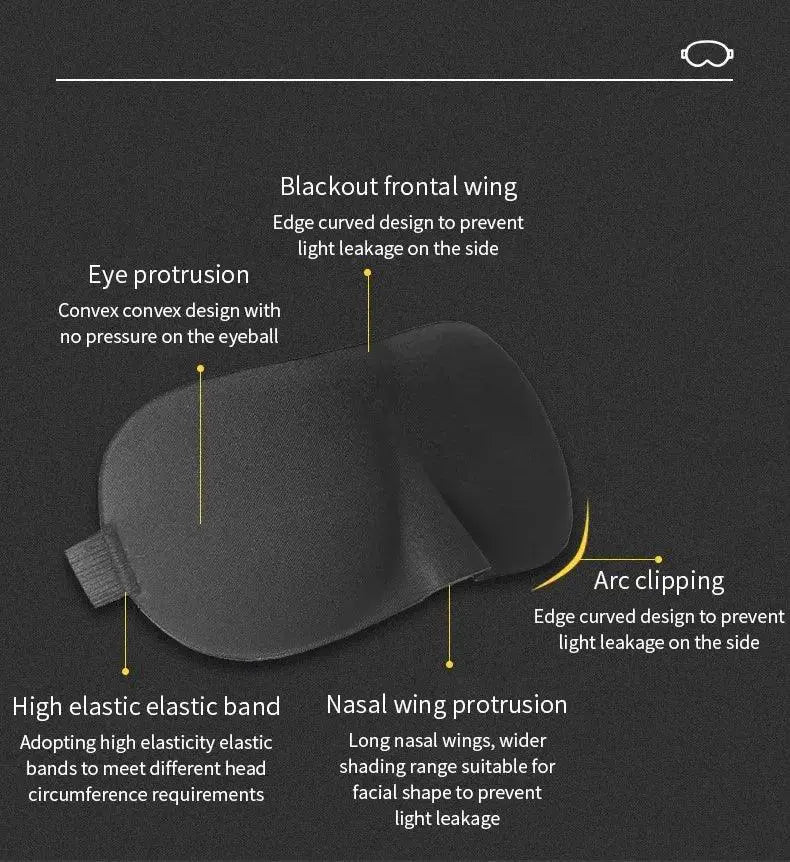3D Sleeping Eye Mask Travel Rest Aid Eye Cover Padded