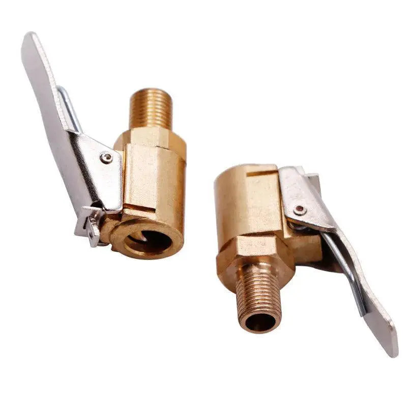 Brass Tire Valve Connector Clip Adapter for 8mm Pumps