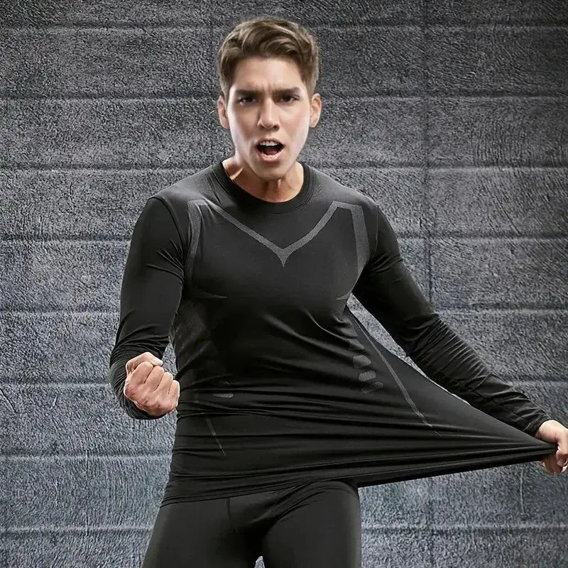 Quick Drying Tight Fitting Suit For Men's Sports Top