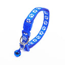 Cartoon Paw Print Pet Collar with Safety Bell Adjustable