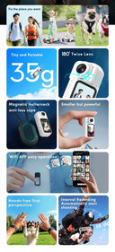 Pocket 2.7K Action Cam for Travelers Smart Capture