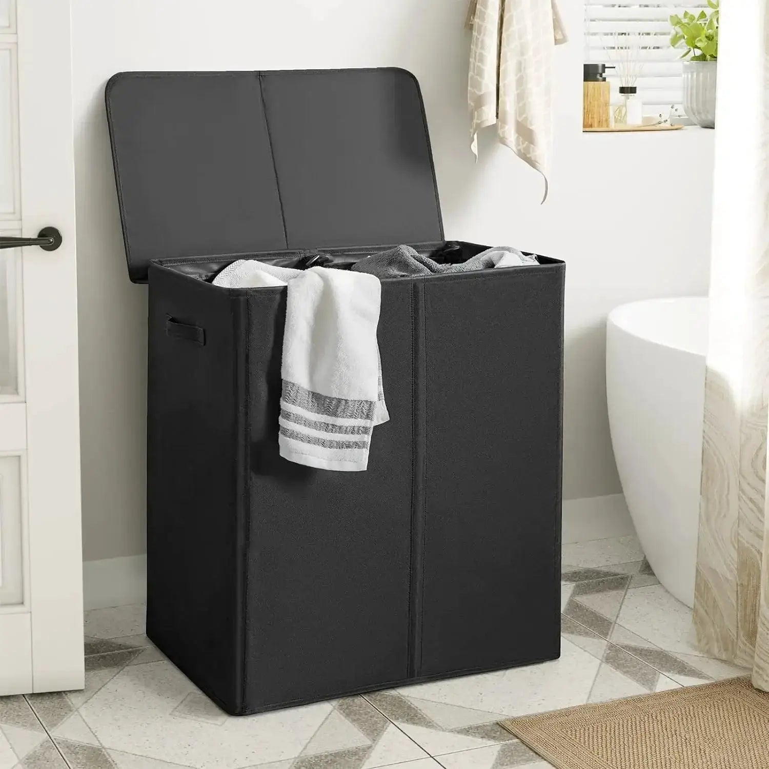 Wowlive 154L Double Laundry Hamper With Lid And Bags