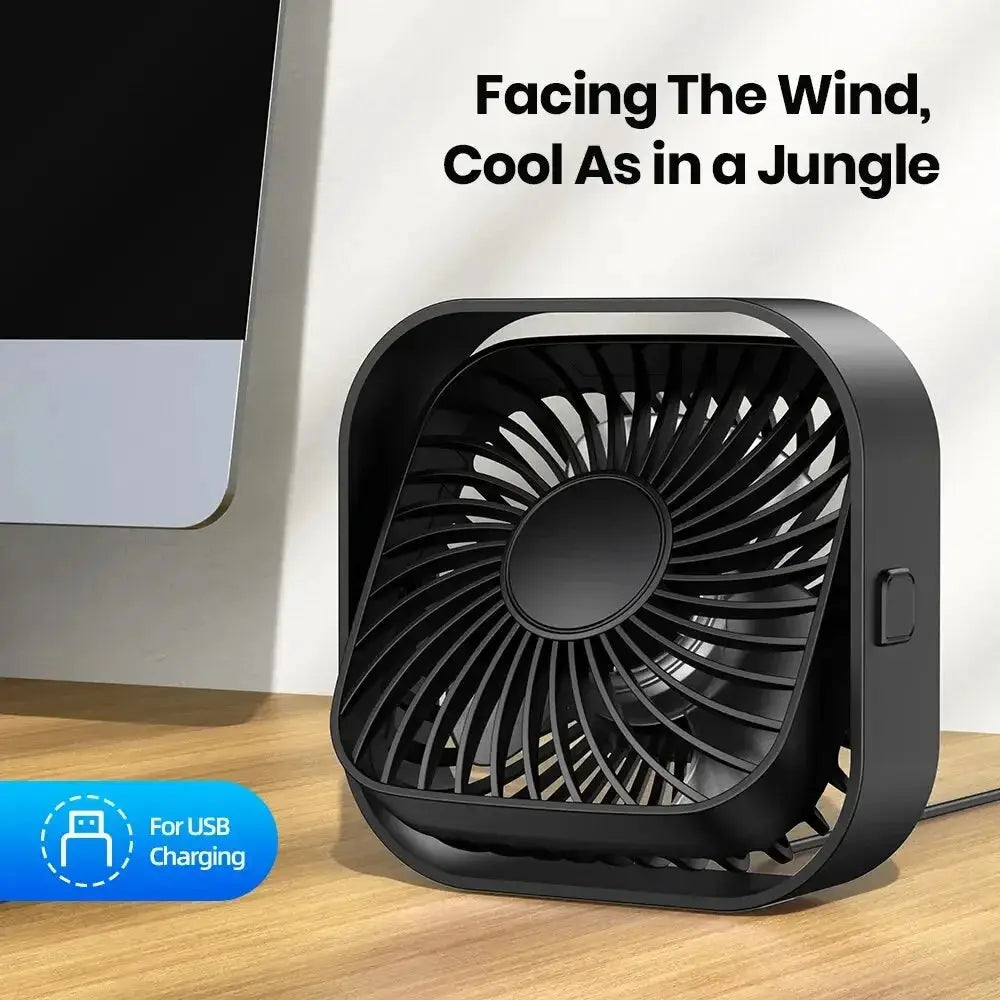 TOPK USB Portable Mini Fan 3 Speed 360 Rotatable Desk Fan - OurLum.com