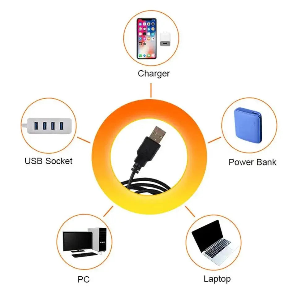 Rainbow Sunset USB LED Projector Ambient Lamp for Lighting