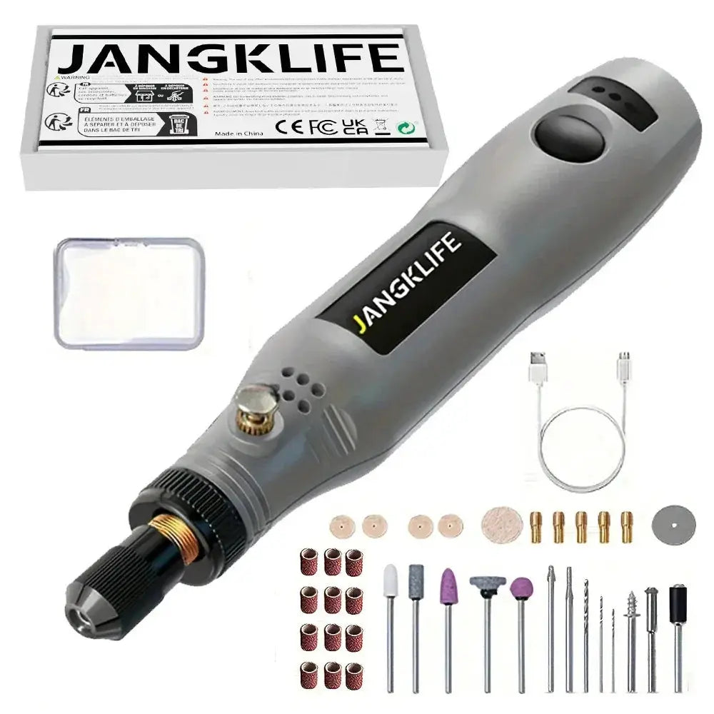 USB Cordless Rotary Tool Kit Woodworking Engraving Pen DIY