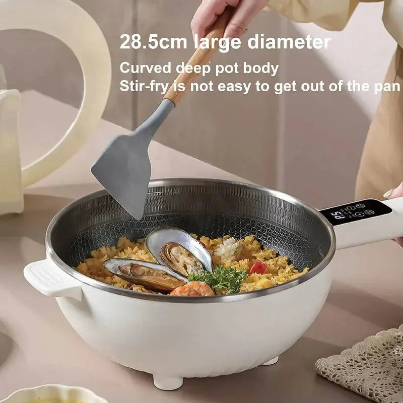 4.5L Electric Wok Multi Function Pot 220V Large Capacity - OurLum.com