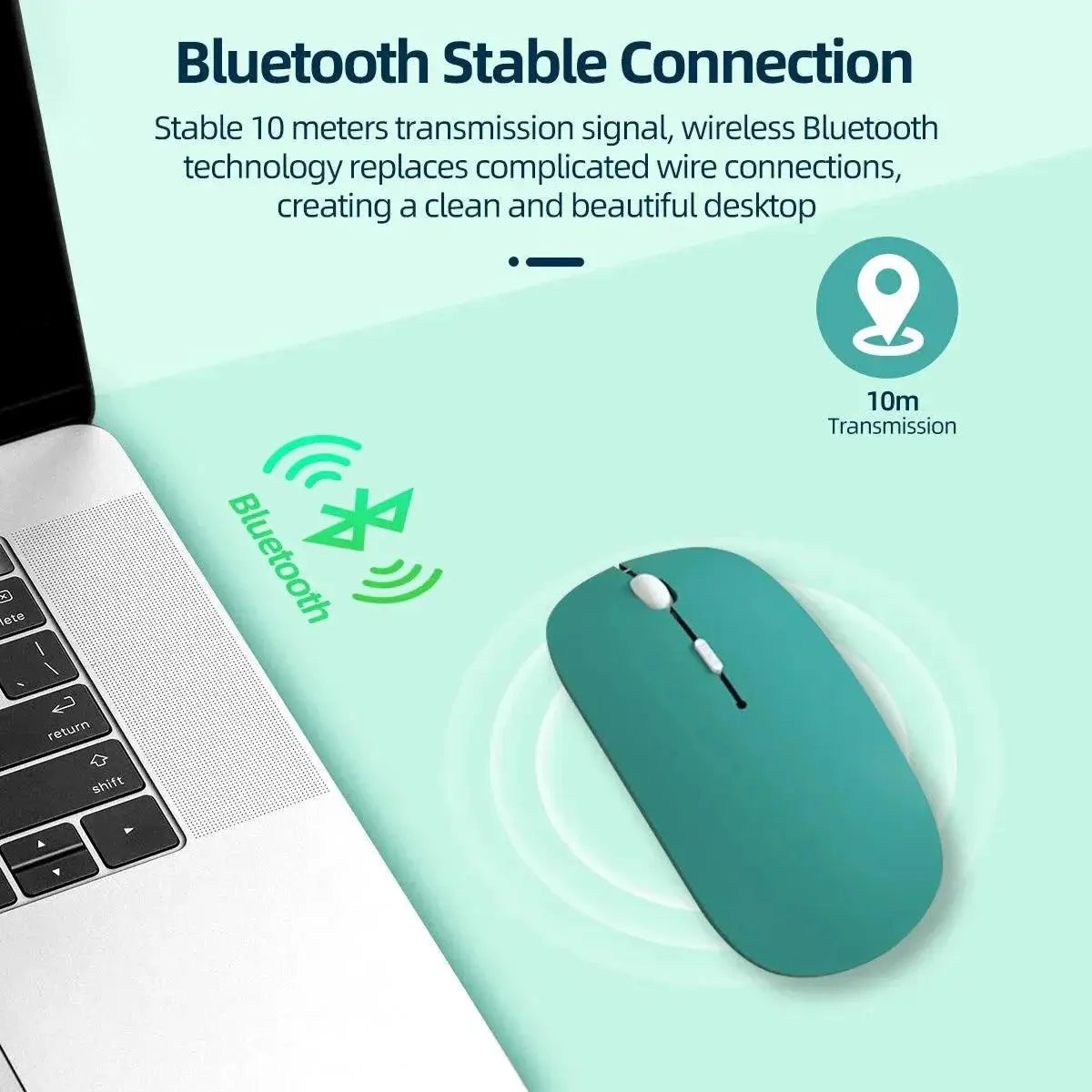 Bluetooth Wireless Mouse With Long Battery Life For Gaming