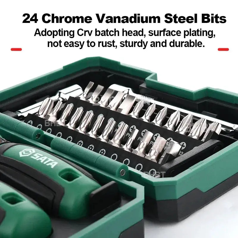 SATA 38 In 1 Portable Tool Set Ratchet Wrench Screwdriver