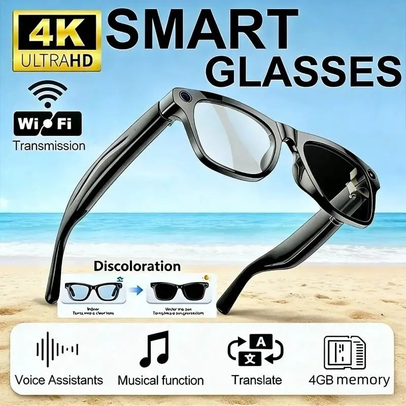 HD Color Changing AI Smart Glasses Chat GPT Camera Bluetooth — product view 1