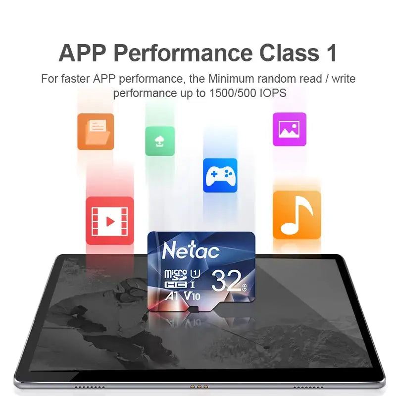 Netac Original Memory SD Card Micro with Adapter MicroSDXC Cards 512GB 256GB 128GB 64GB 32GB U3 Memoria Storage Card A1 P500
