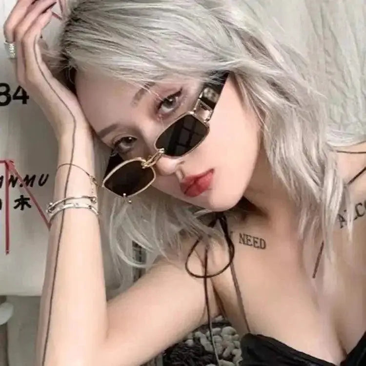 Trendy Retro Rectangle Sunglasses For Men And Women Fashion