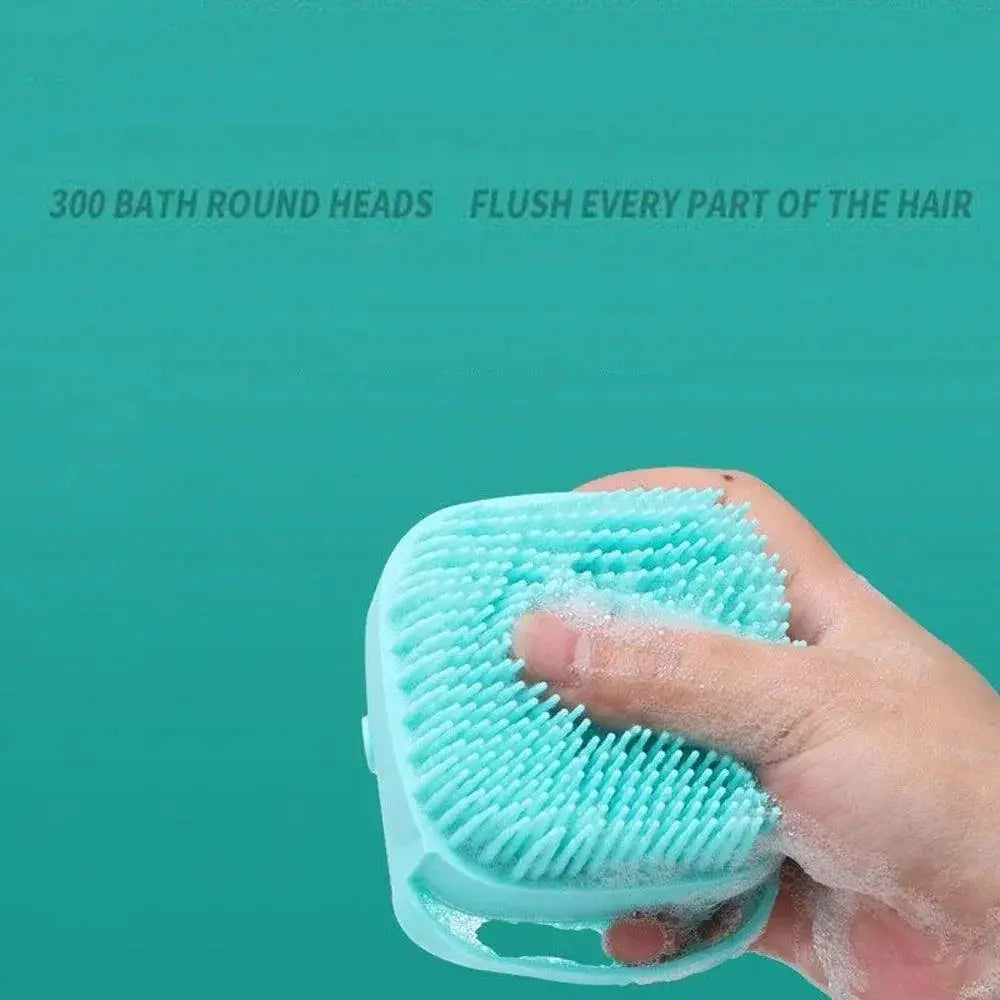Dog Bath Massage Gloves Silicone Brush With Shampoo Box