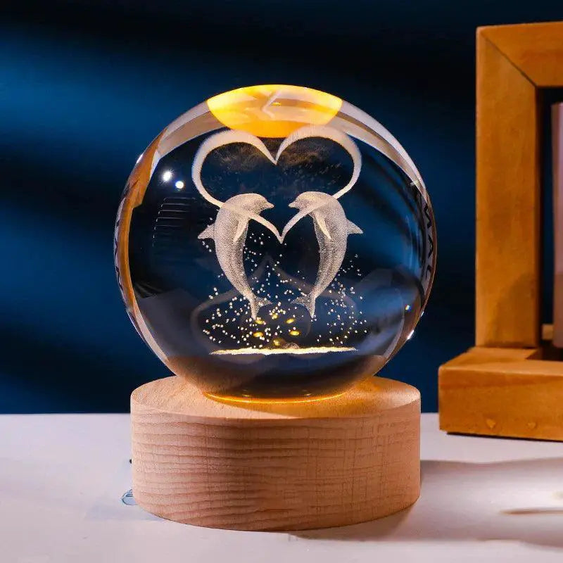 Valentines Day Galaxy Crystal Ball Led Night Light Gift — product view 14