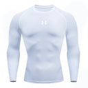 Men Running Compression T-Shirt Long Sleeves Athletic Tops