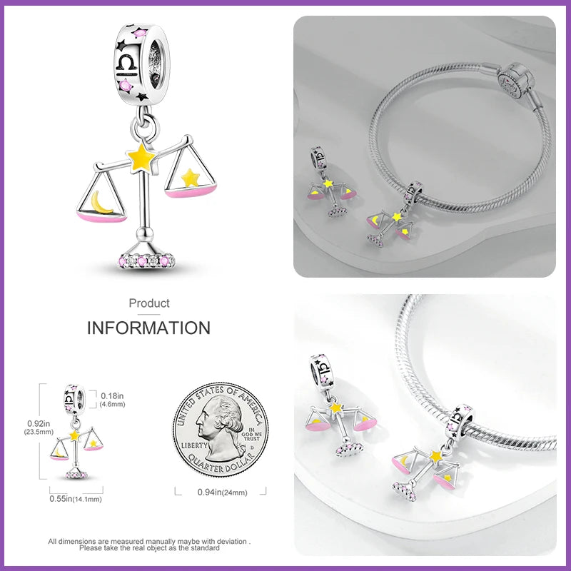 Sterling Silver Leo Libra Twelve